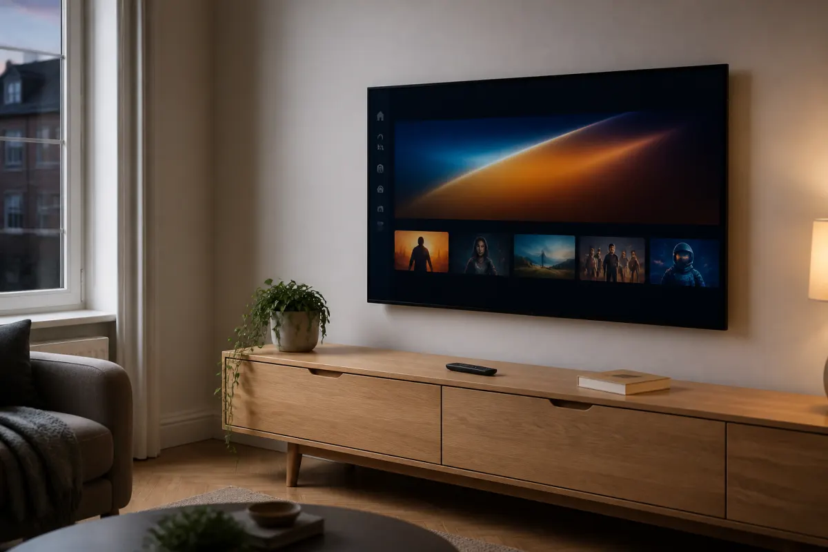 Living room TV ready for Saastream setup